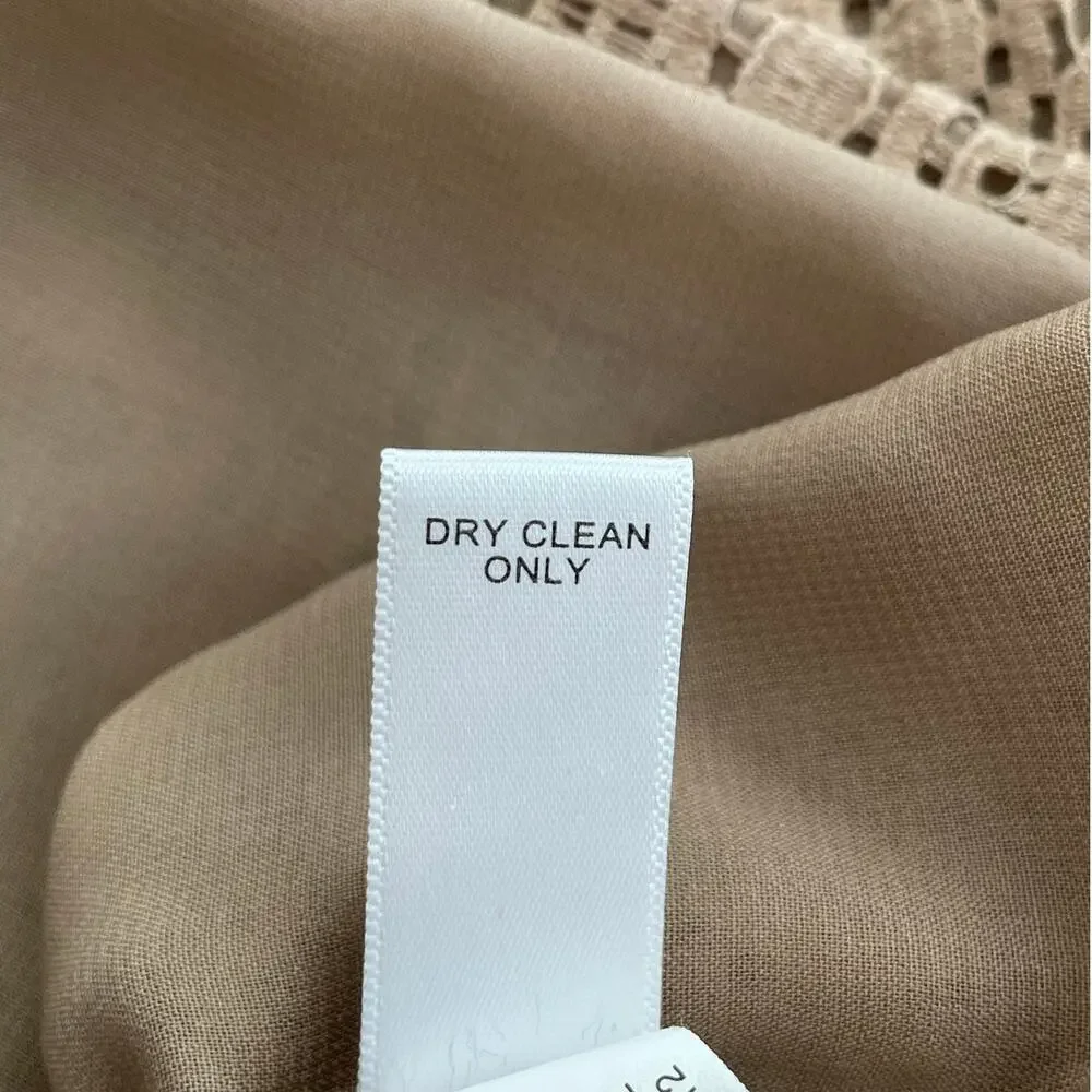 Banana Republic Lace Overlay Blouse Short Sleeve Zipper Office Date Elegant 8 - Picture 12 of 12